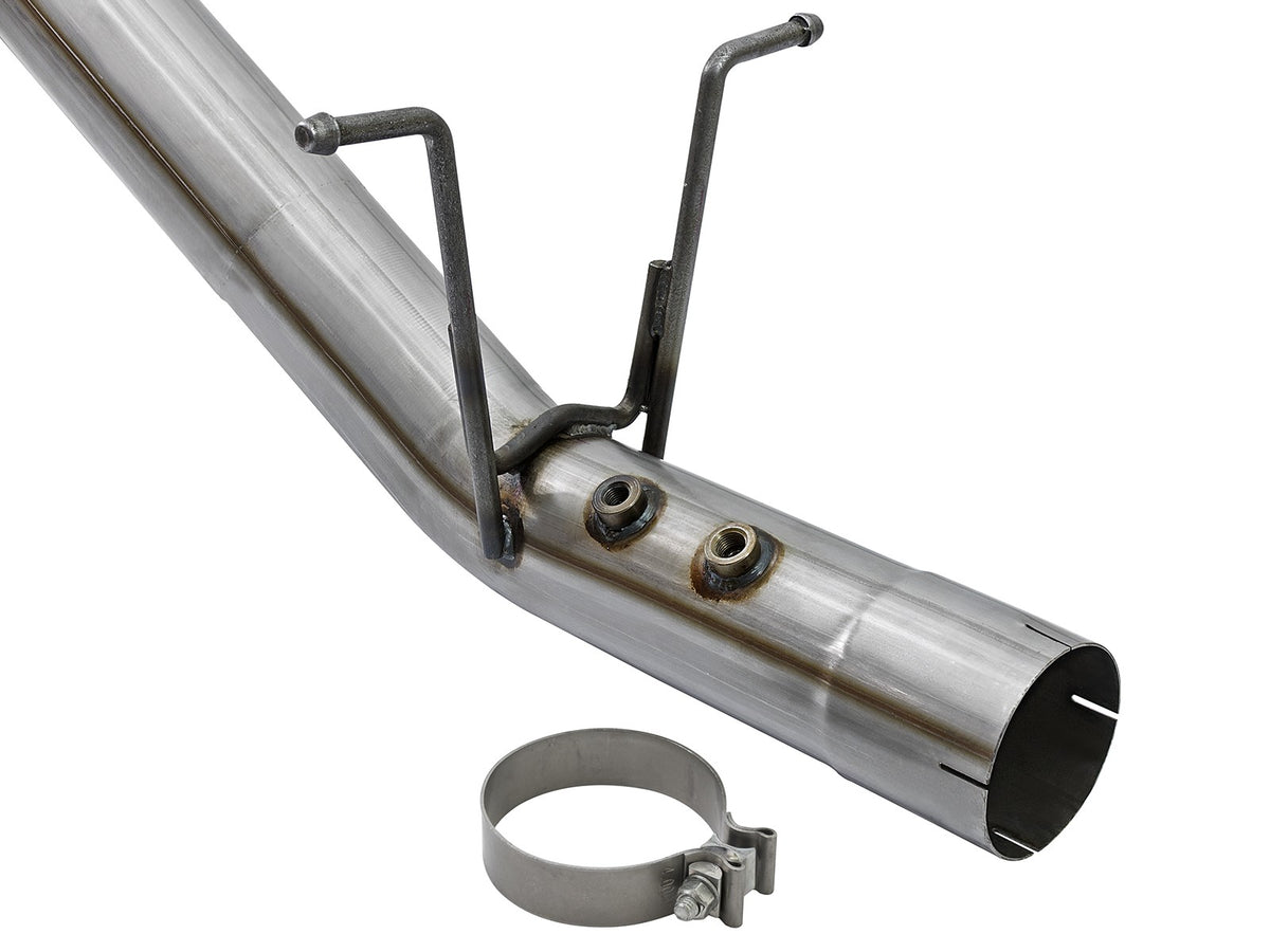 Rebel Xd Series 4 Inch 409 Stainless Steel Dpf-Back Exhaust w/Dual Tips GM Diesel Trucks 17-19 V8-6.6L (td) L5P aFe Power-11