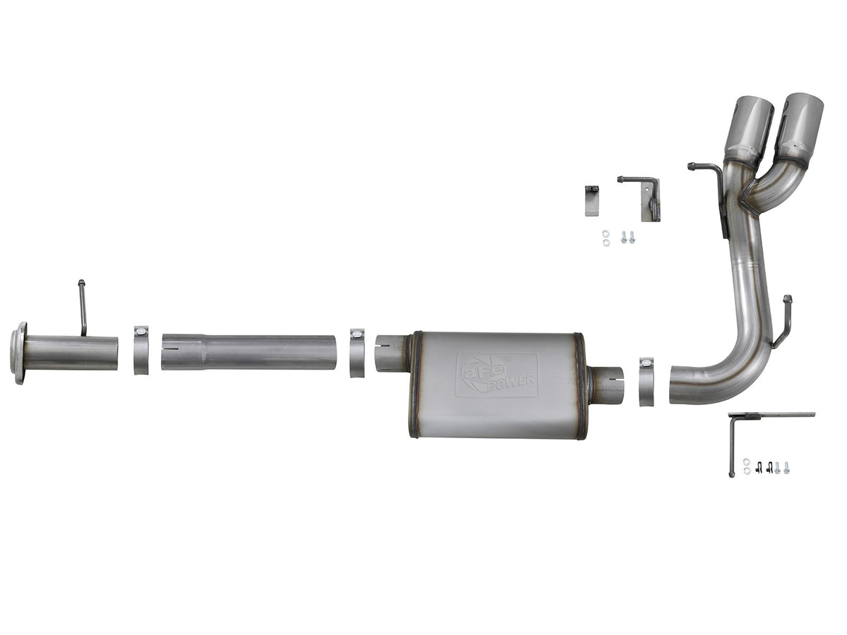 Mach Force-Xp 3 Inch 409 Stainless Steel Cat-Back Exhaust System w/ Tip GM Colorado/Canyon 17-22 V6-3.6L Straight Cut aFe Power-3