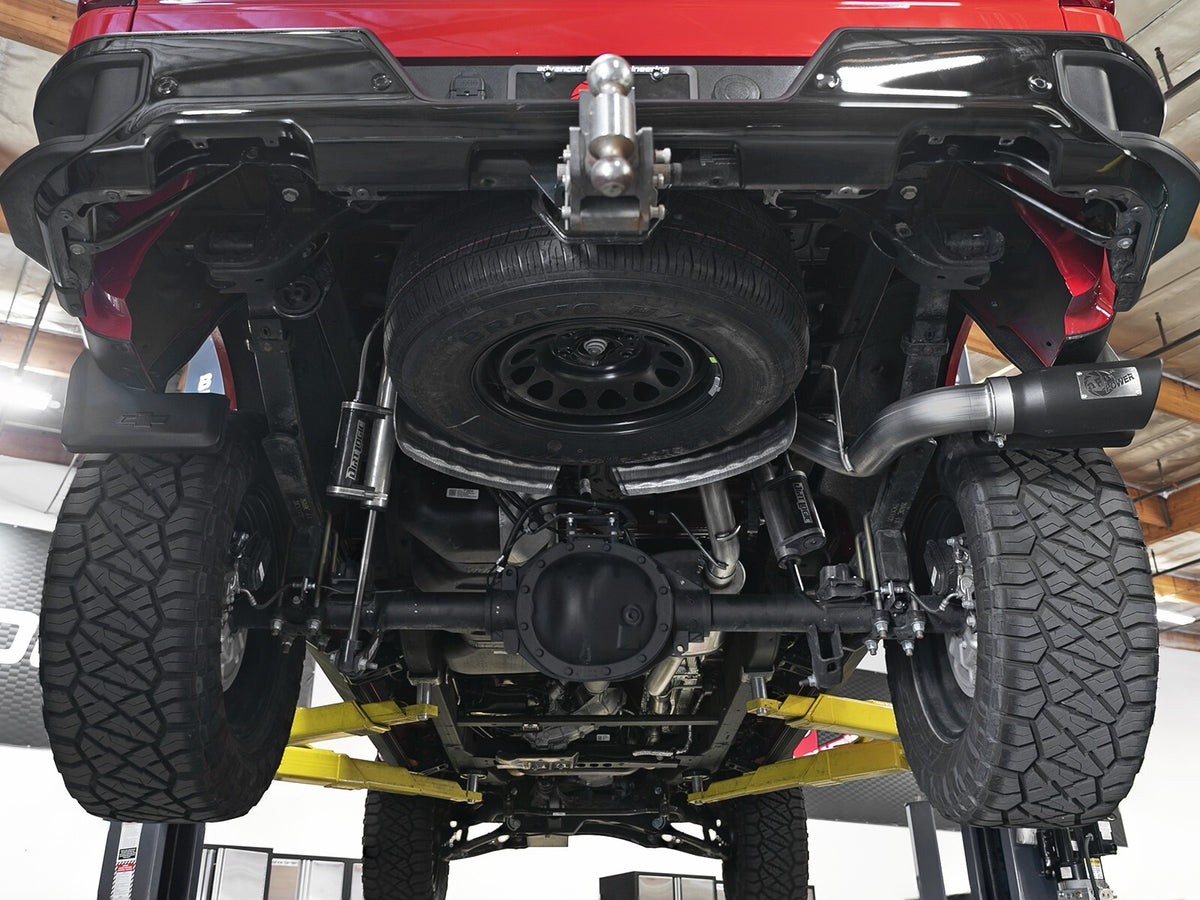 Apollo GT Series 3 Inch 409 Stainless Steel Cat-Back Exhaust System w/ Tip GM Silverado/Sierra 1500 19-26 L4-2.7L (t) aFe Power-13