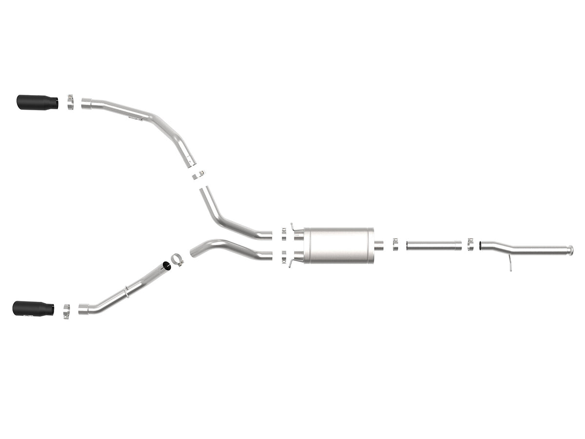 Apollo GT Series 3 Inch 409 Stainless Steel Cat-Back Exhaust System w/ Tip GM Silverado/Sierra 1500 09-18 V6-4.3/V8-4.8/5.3L aFe Power-3