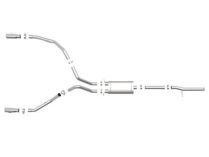 Apollo GT Series 3 Inch 409 Stainless Steel Cat-Back Exhaust System w/ Tip GM Silverado/Sierra 1500 09-18 V6-4.3/V8-4.8/5.3L aFe Power-1