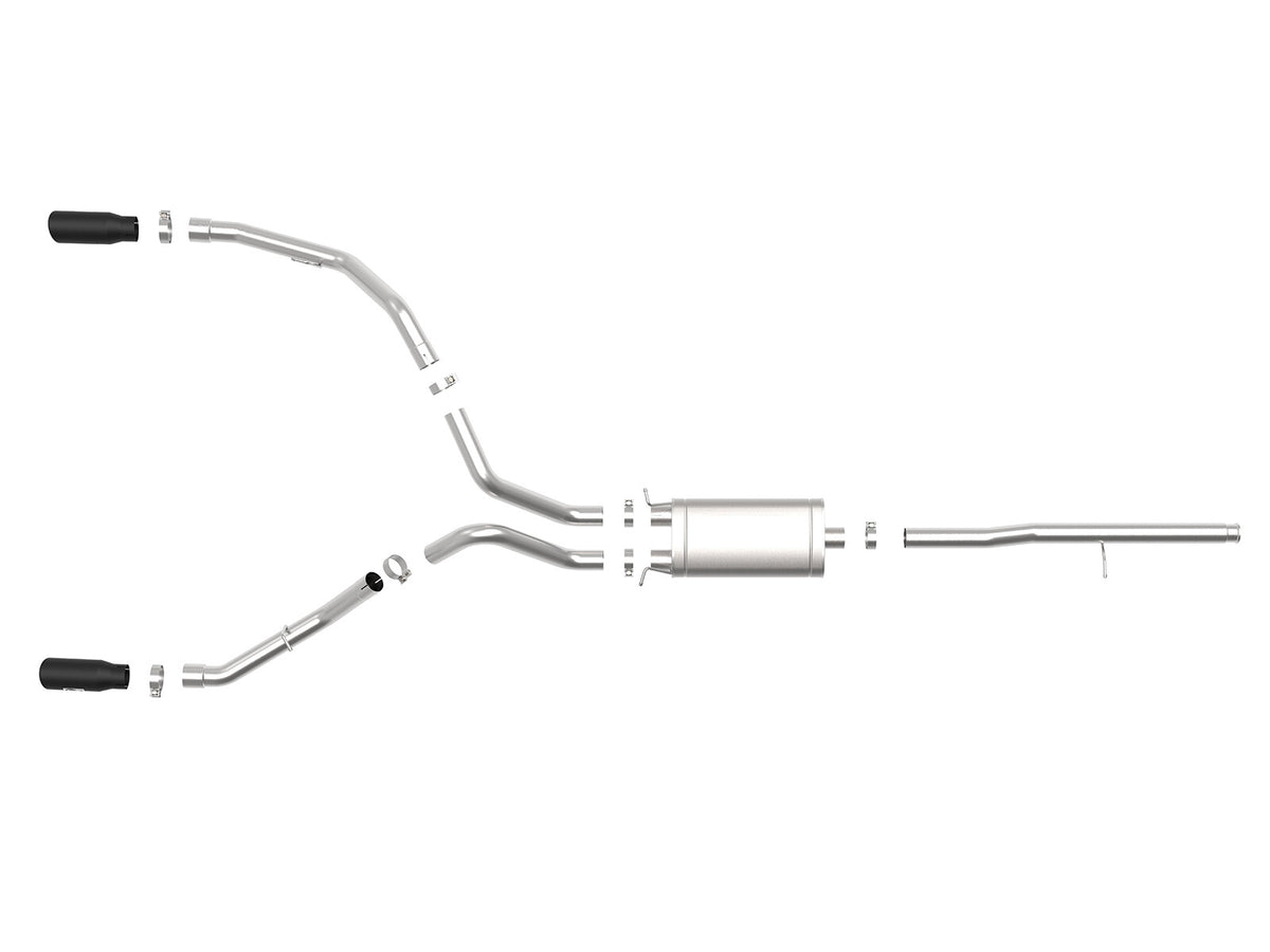 Apollo GT Series 3 Inch 409 Stainless Steel Cat-Back Exhaust System w/ Tip GM Silverado/Sierra 1500 09-19 V6-4.3/V8-4.8/5.3L aFe Power-3