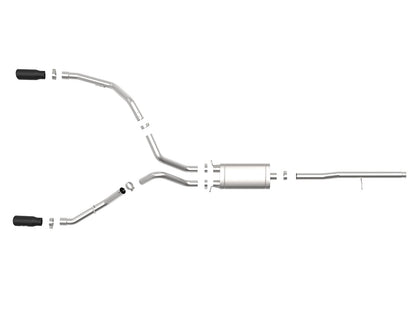 Apollo GT Series 3 Inch 409 Stainless Steel Cat-Back Exhaust System w/ Tip GM Silverado/Sierra 1500 09-19 V6-4.3/V8-4.8/5.3L aFe Power-3