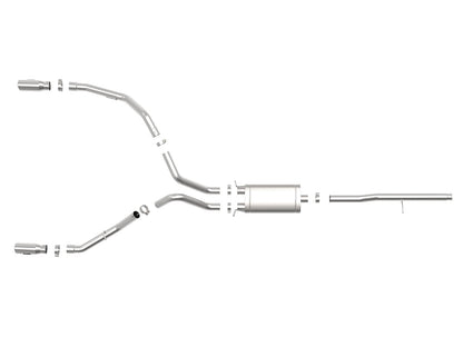 Apollo GT Series 3 Inch 409 Stainless Steel Cat-Back Exhaust System w/ Tip GM Silverado/Sierra 1500 09-19 V6-4.3/V8-4.8/5.3L aFe Power-1