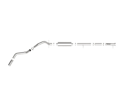 Apollo GT Series 4 Inch 409 Stainless Steel Cat-Back Exhaust System w/ Tip GM 2500/3500HD 20-26 V8-6.6L L8T 141.5-172 Inch Wheelbase aFe Power-1