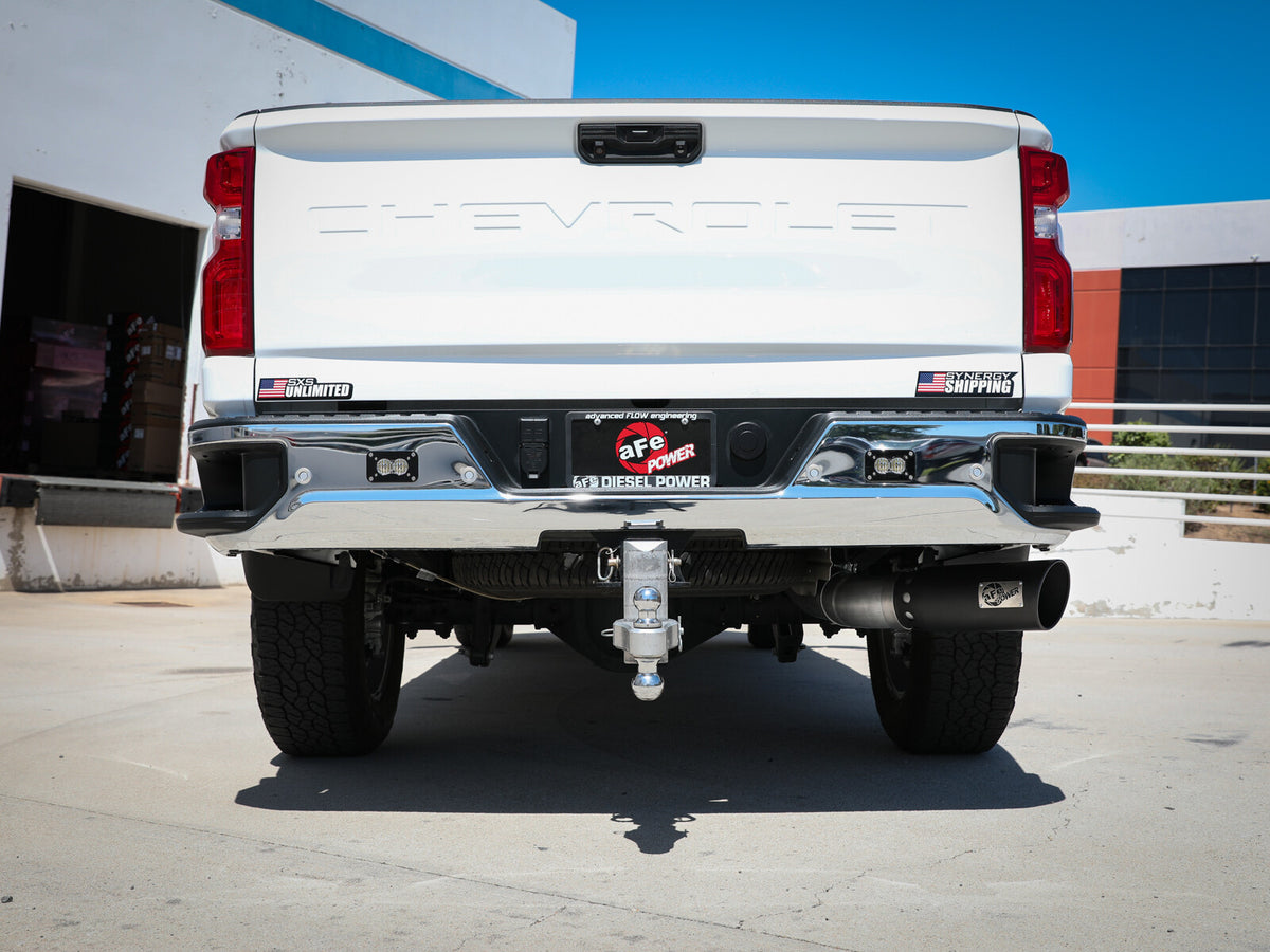 Large Bore-HD 5 Inch 409 Stainless Steel Dpf-Back Exhaust System w/ Tip GM Diesel Trucks 20-23 V8-6.6L (td) L5P aFe Power-10