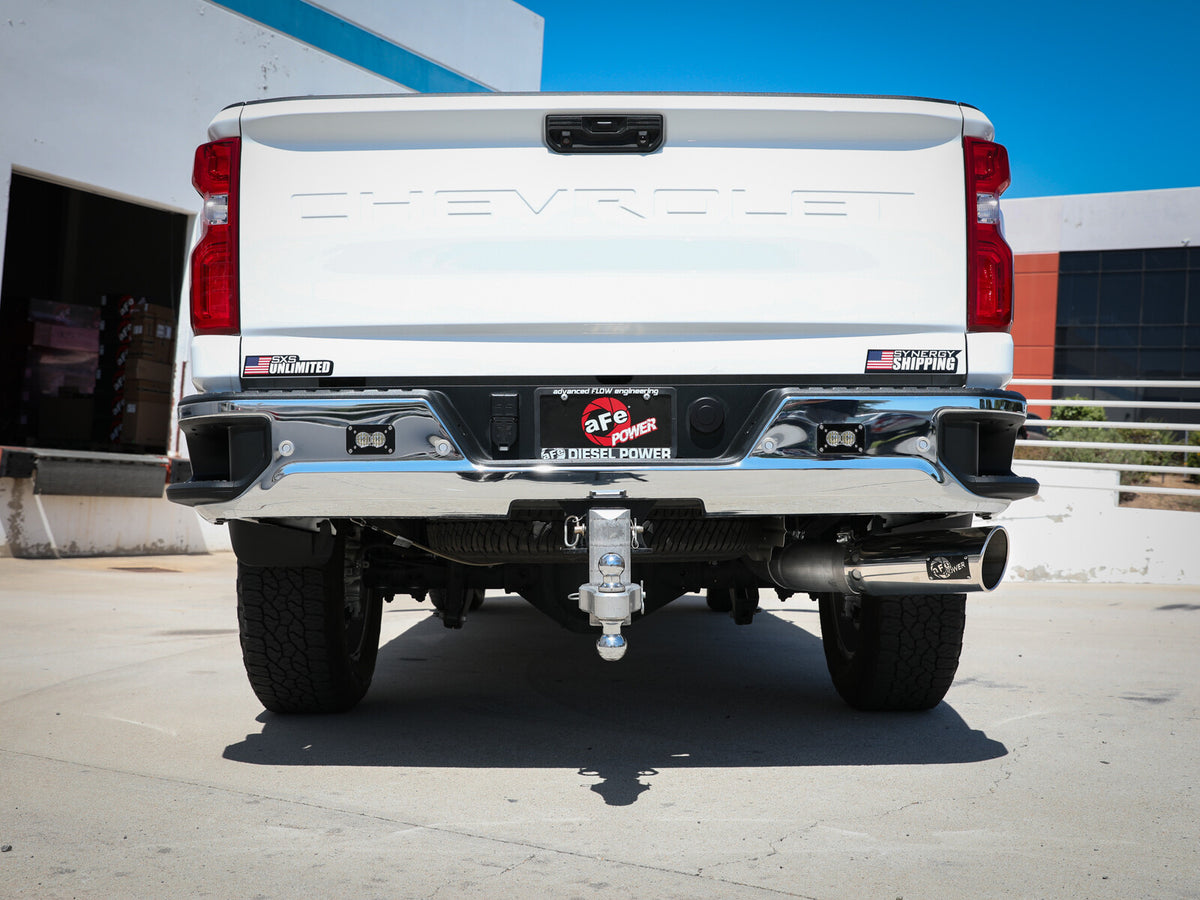 Large Bore-HD 5 Inch 409 Stainless Steel Dpf-Back Exhaust System w/ Tip GM Diesel Trucks 20-23 V8-6.6L (td) L5P aFe Power-4