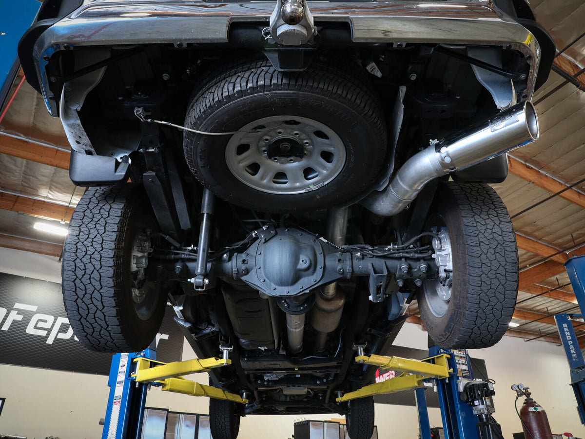Large Bore-HD 5 Inch 409 Stainless Steel Dpf-Back Exhaust System w/ Tip GM Diesel Trucks 20-23 V8-6.6L (td) L5P aFe Power-5