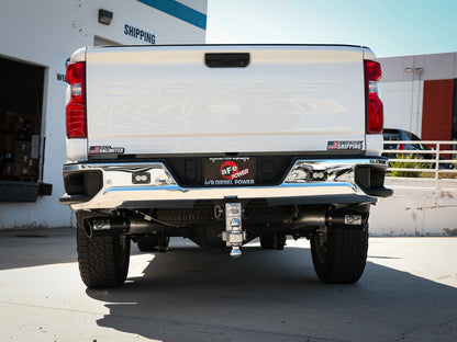 Large Bore-HD 4 Inch 409 Stainless Steel Dpf-Back Exhaust System w/ Tip GM Diesel Trucks 20-26 V8-6.6L (td) L5P aFe Power-10