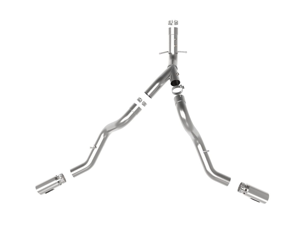 Large Bore-HD 4 Inch 409 Stainless Steel Dpf-Back Exhaust System w/ Tip GM Diesel Trucks 20-26 V8-6.6L (td) L5P aFe Power-2