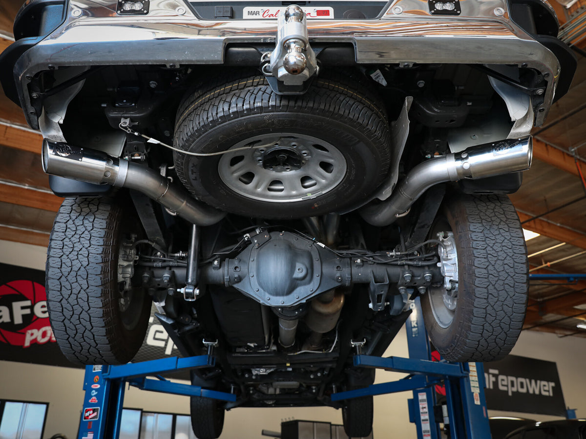 Large Bore-HD 4 Inch 409 Stainless Steel Dpf-Back Exhaust System w/ Tip GM Diesel Trucks 20-26 V8-6.6L (td) L5P aFe Power-5