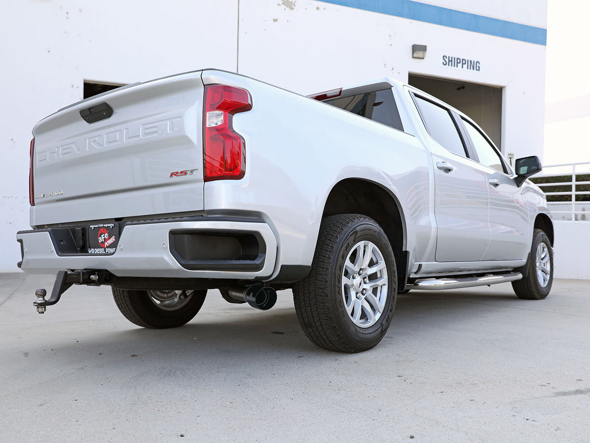 Large Bore-HD 3 Inch 409 Stainless Steel Dpf-Back Exhaust System w/ Tip GM Trucks 20-22 L6-3.0L (td) LM2 aFe Power-11