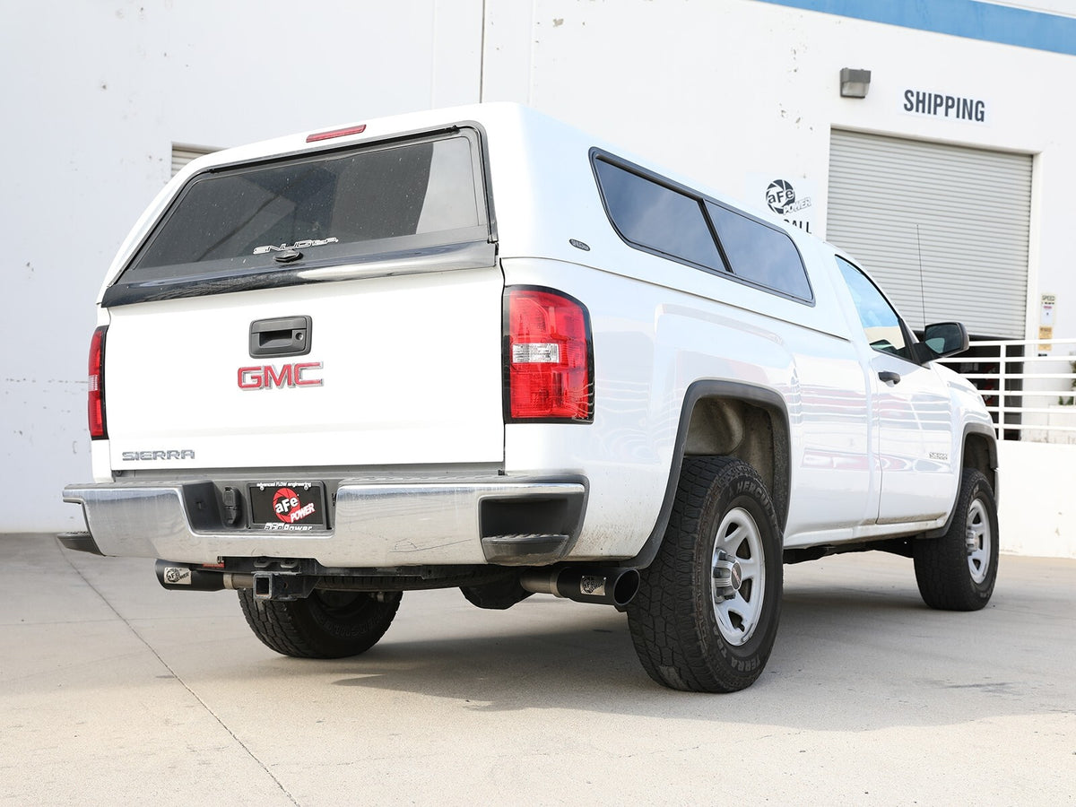 Apollo GT Series 3 Inch Cat-Back Exhaust System w/ Dual Rear-Side Exit Tips GM Trucks 09-18 V6-4.3L/V8-4.8/5.3L aFe Power-10