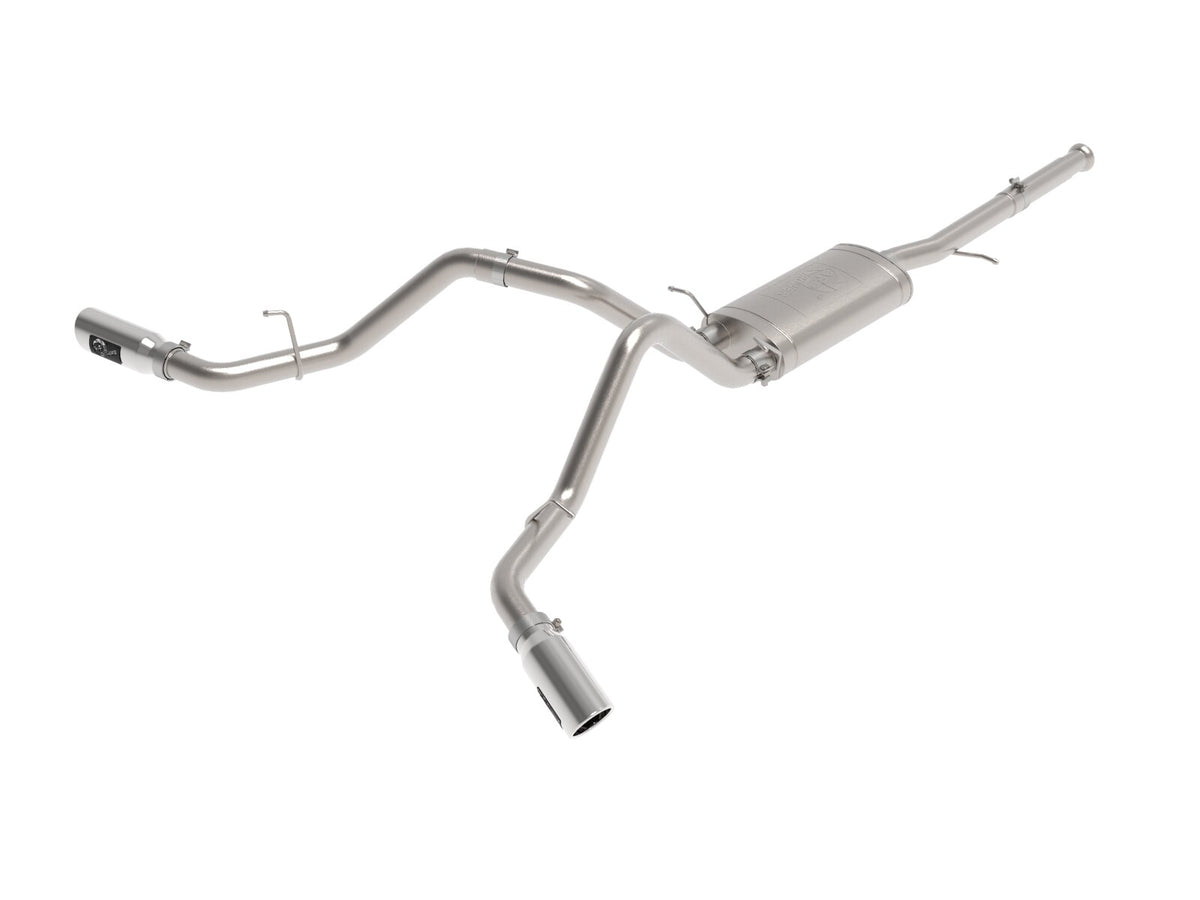 Apollo GT Series 3 Inch Cat-Back Exhaust System w/ Dual Rear-Side Exit Tips GM Trucks 09-18 V6-4.3L/V8-4.8/5.3L aFe Power