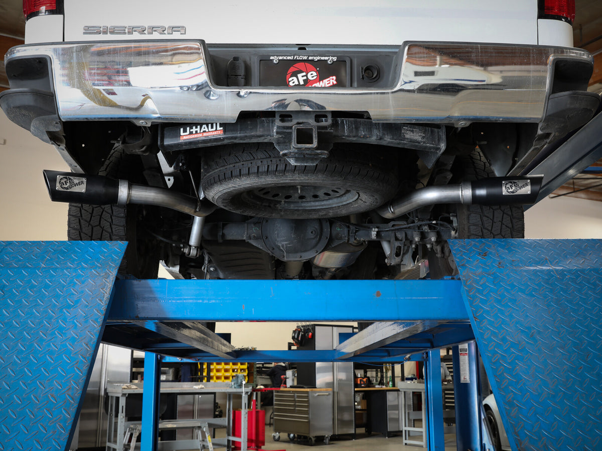 Apollo GT Series 3 Inch Cat-Back Exhaust System w/ Dual Rear-Side Exit Tips GM Trucks 09-18 V6-4.3L/V8-4.8/5.3L aFe Power-5