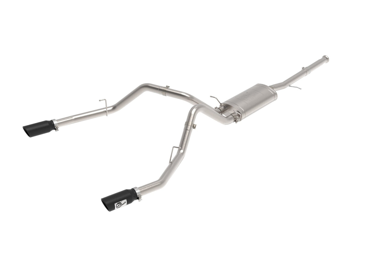 Apollo GT Series 3 Inch Cat-Back Exhaust System w/ Dual Rear Exit w/ Tips GM Trucks 09-18 V6-4.3L/V8-4.8/5.3L aFe Power-7