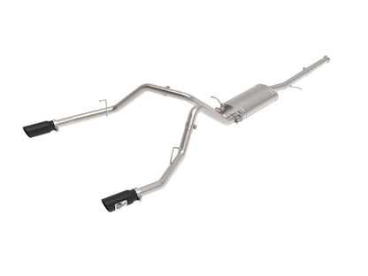 Apollo GT Series 3 Inch Cat-Back Exhaust System w/ Dual Rear Exit w/ Tips GM Trucks 09-18 V6-4.3L/V8-4.8/5.3L aFe Power-7