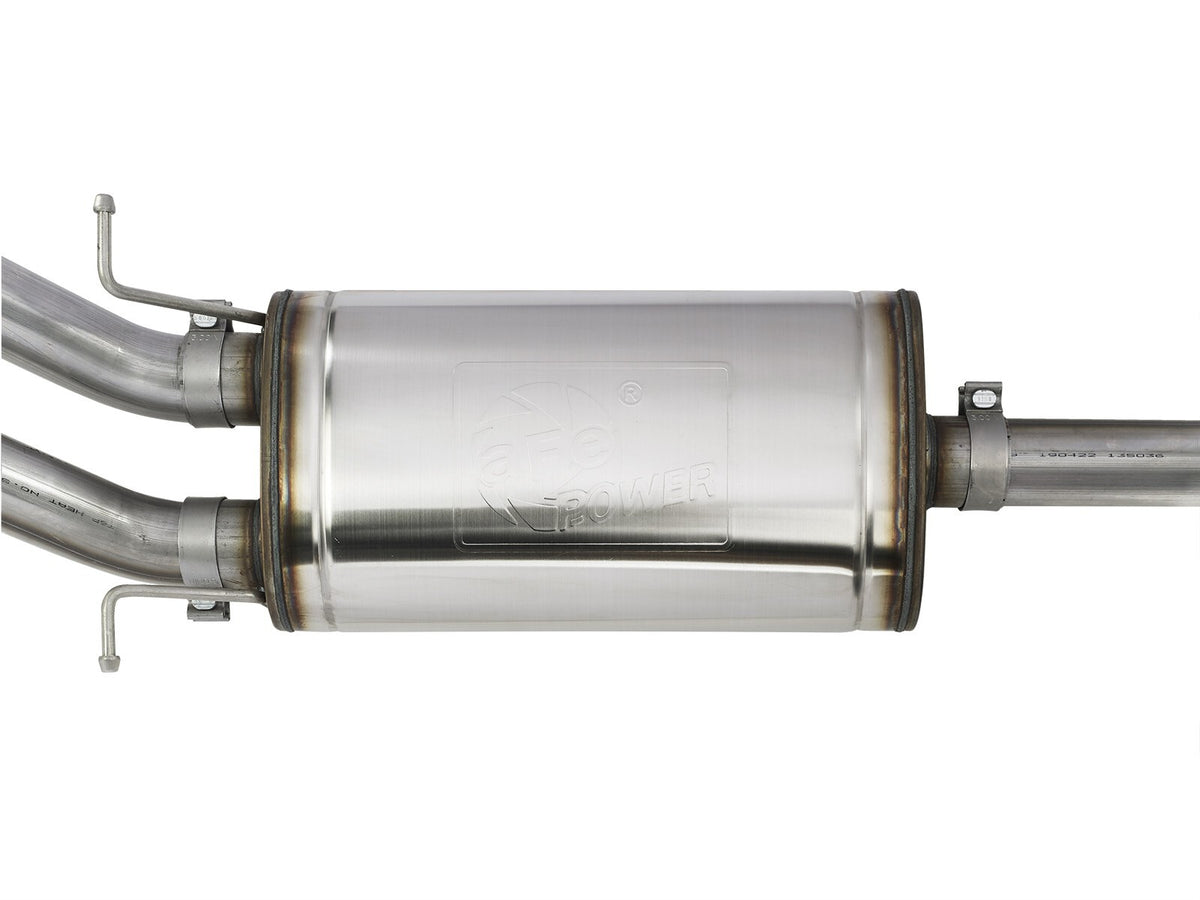Apollo GT Series 3 Inch Cat-Back Exhaust System w/ Dual Rear Exit w/ Tips GM Trucks 09-18 V6-4.3L/V8-4.8/5.3L aFe Power-9