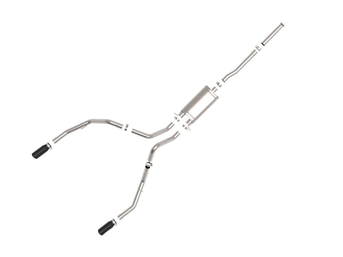 Apollo GT Series 3 Inch Cat-Back Exhaust System w/ Dual Rear Exit w/ Tips GM Trucks 09-18 V6-4.3L/V8-4.8/5.3L aFe Power-10