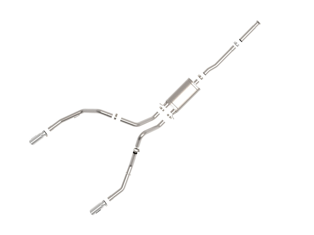 Apollo GT Series 3 Inch Cat-Back Exhaust System w/ Dual Rear Exit w/ Tips GM Trucks 09-18 V6-4.3L/V8-4.8/5.3L aFe Power-3