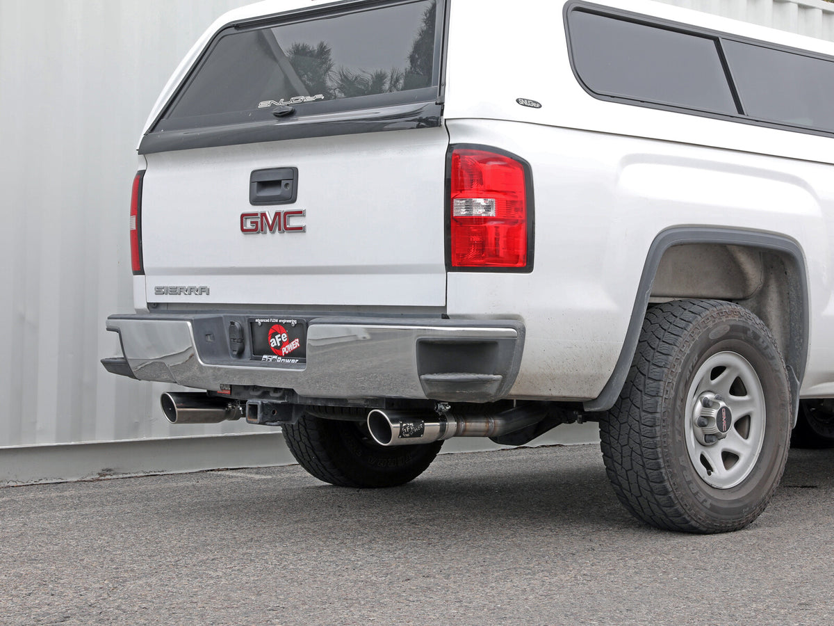 Apollo GT Series 3 Inch Cat-Back Exhaust System w/ Dual Rear Exit w/ Tips GM Trucks 09-18 V6-4.3L/V8-4.8/5.3L aFe Power-4