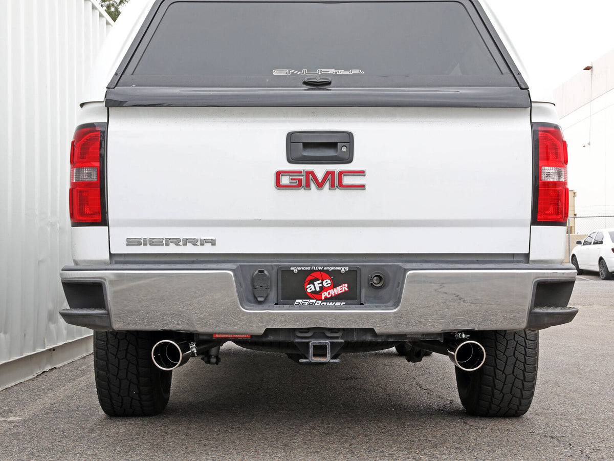 Apollo GT Series 3 Inch Cat-Back Exhaust System w/ Dual Rear Exit w/ Tips GM Trucks 09-18 V6-4.3L/V8-4.8/5.3L aFe Power-5