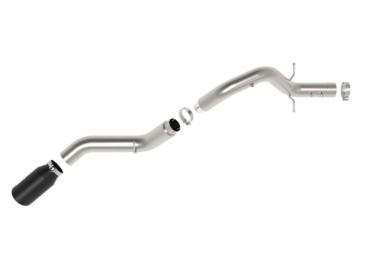 Large Bore-HD 5 Inch 409 Stainless Steel Dpf-Back Exhaust System w/ Tip GM Diesel Trucks 24-26 V8-6.6L (td) L5P aFe Power-5