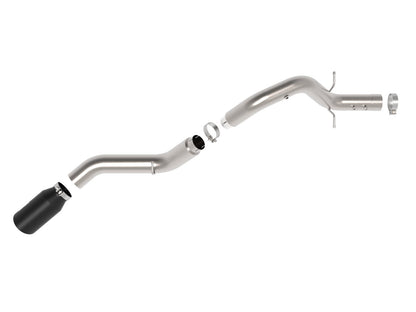 Large Bore-HD 5 Inch 409 Stainless Steel Dpf-Back Exhaust System w/ Tip GM Diesel Trucks 24-26 V8-6.6L (td) L5P aFe Power-5