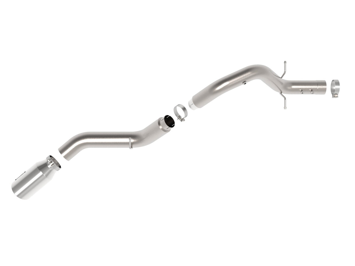 Large Bore-HD 5 Inch 409 Stainless Steel Dpf-Back Exhaust System w/ Tip GM Diesel Trucks 24-26 V8-6.6L (td) L5P aFe Power-1
