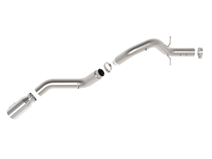 Large Bore-HD 5 Inch 409 Stainless Steel Dpf-Back Exhaust System w/ Tip GM Diesel Trucks 24-26 V8-6.6L (td) L5P aFe Power-1