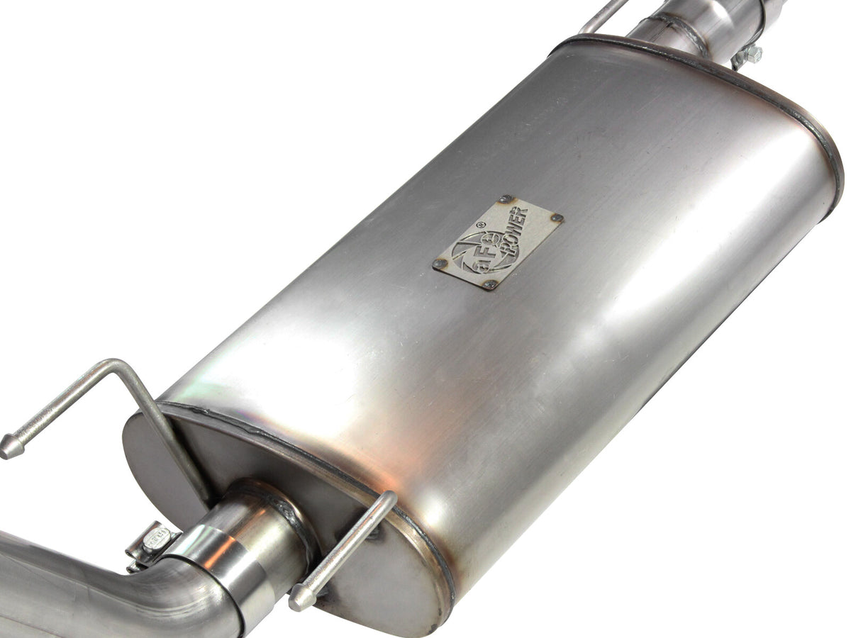 Mach Force-Xp 3 Inch 409 Stainless Steel Cat-Back Exhaust System w/Polished Tip Toyota Tacoma 05-12 V6-4.0L aFe Power-2