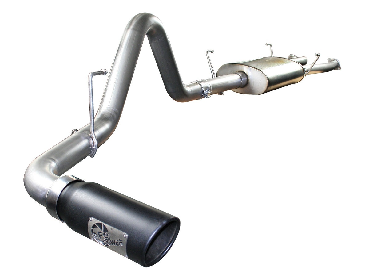 Mach Force-Xp 2-1/2 Inch to 3 Inch 409 Stainless Steel Cat-Back Exhaust w/ Tip Toyota Tundra 07-09 V8-4.7L aFe Power-1