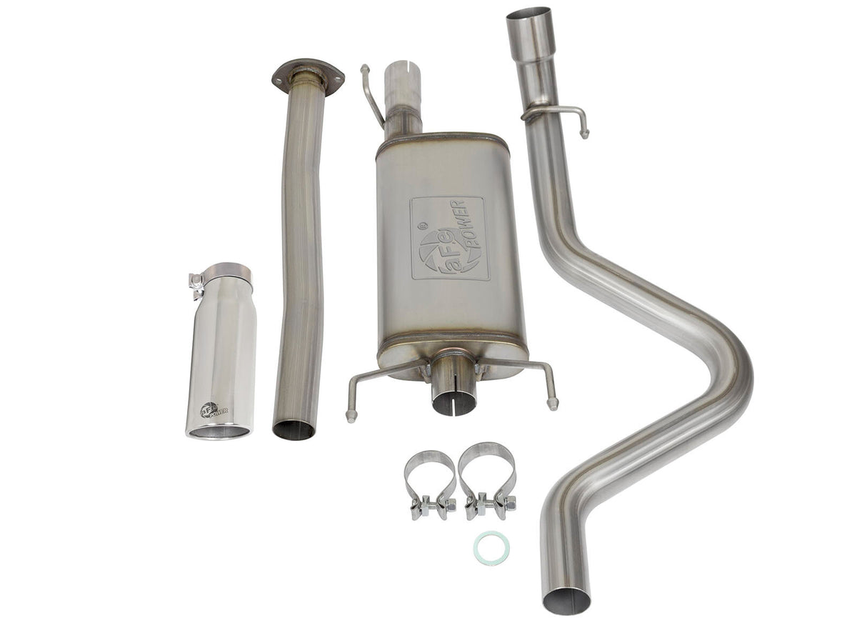 Mach Force-Xp 2-1/2 Inch 409 Stainless Steel Cat-Back Exhaust System w/ Tip Toyota Tacoma 05-12 L4-2.7L aFe Power-6