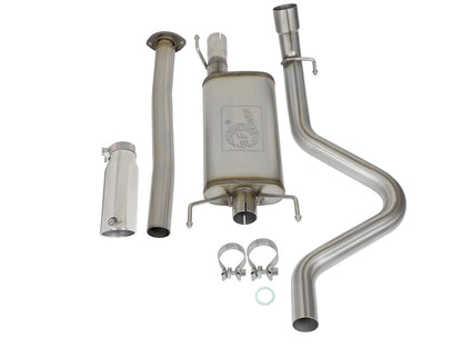 Mach Force-Xp 2-1/2 Inch 409 Stainless Steel Cat-Back Exhaust System w/ Tip Toyota Tacoma 05-12 L4-2.7L aFe Power-6