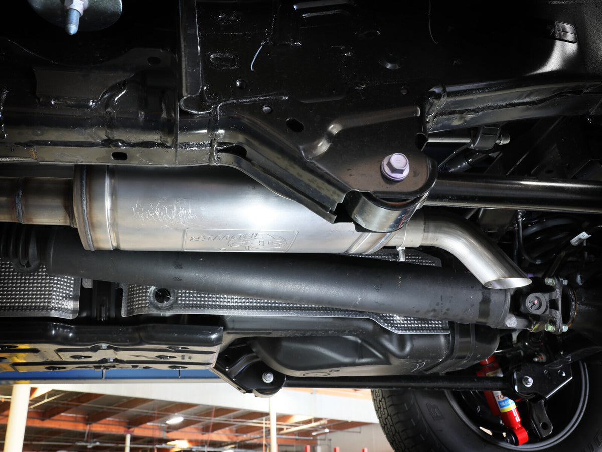 Rock Basher 2-1/2 Inch 409 Stainless Steel Cat-Back Exhaust System Toyota Tacoma 24-26 L4-2.4L (t) aFe Power-2