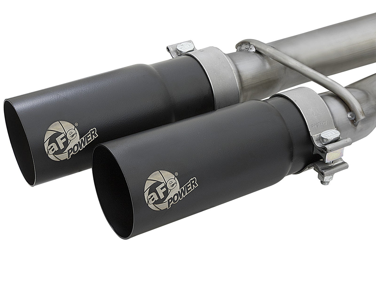 Rebel Series 3 Inch 409 Stainless Steel Cat-Back Exhaust System w/Black Tips Nissan Titan 04-15 V8-5.6L aFe Power-4