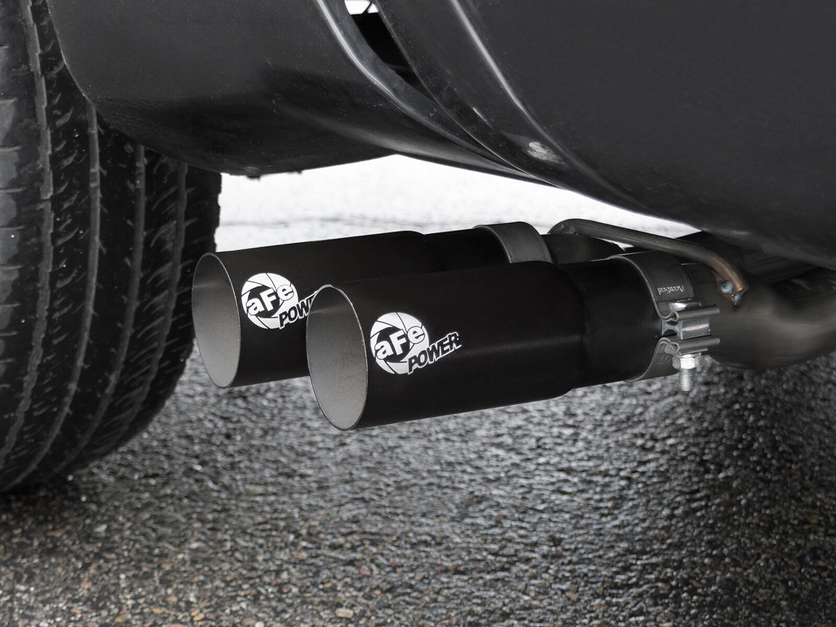 Rebel Series 3 Inch 409 Stainless Steel Cat-Back Exhaust System w/Black Tips Nissan Titan 04-15 V8-5.6L aFe Power-6