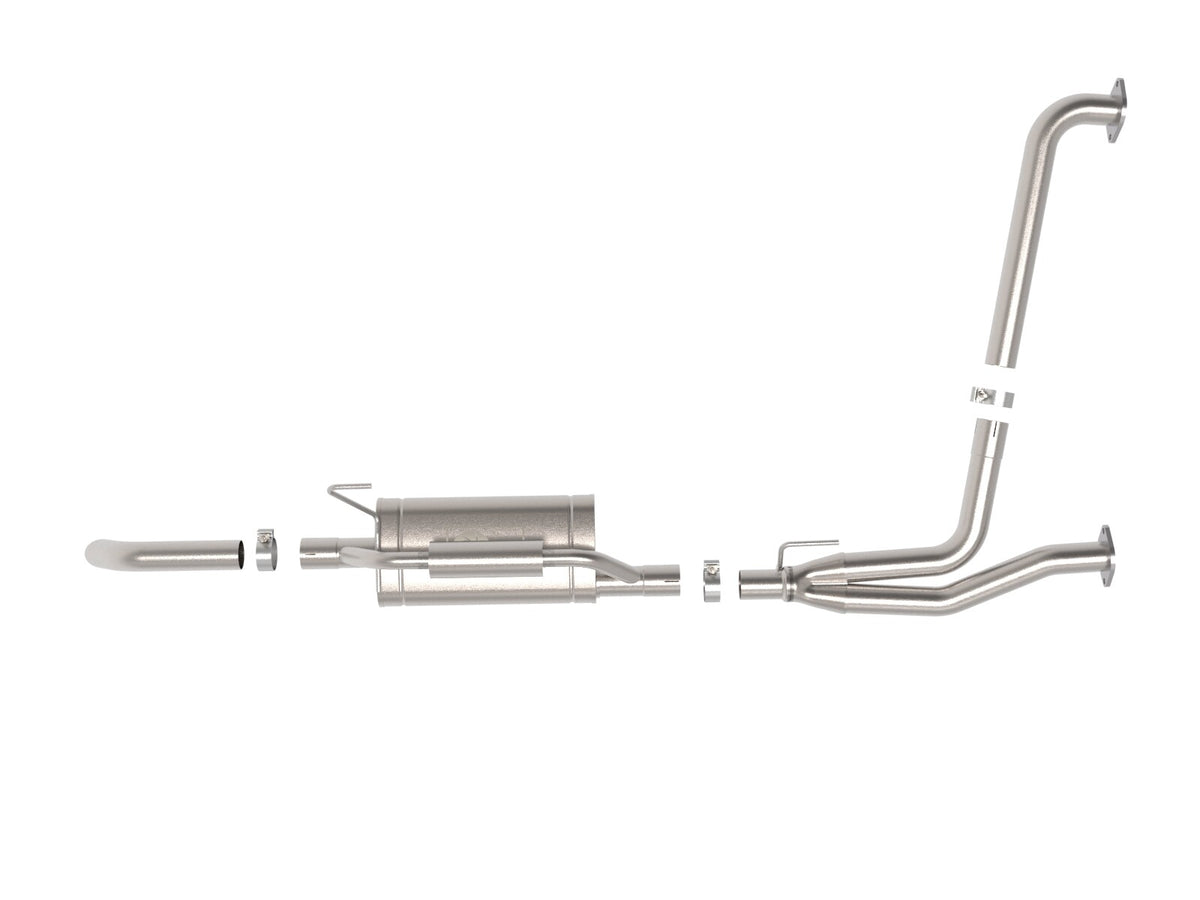 Rock Basher 2-1/2 Inch 409 Stainless Steel Cat-Back Hi-Tuck Exhaust System Nissan Frontier 22-26 V6-3.8L aFe Power-2