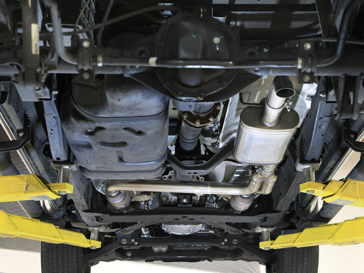 Rock Basher 2-1/2 Inch 409 Stainless Steel Cat-Back Hi-Tuck Exhaust System Nissan Frontier 22-26 V6-3.8L aFe Power-4