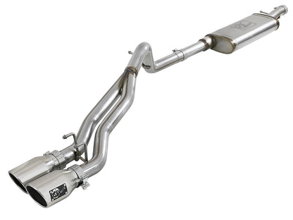 Rebel Series 2-1/2 Inch 409 Stainless Steel Cat-Back Exhaust System w/Polished Tip Jeep Wrangler (JK) 4 Door 07-18 V6-3.6L/3.8L aFe Power