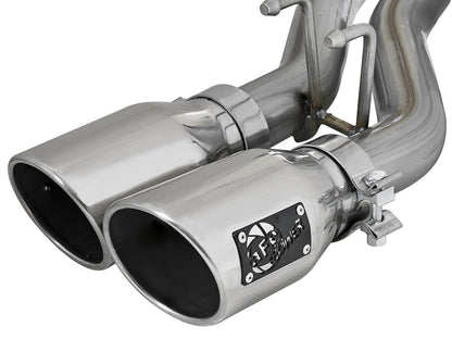 Rebel Series 2-1/2 Inch 409 Stainless Steel Cat-Back Exhaust System w/Polished Tip Jeep Wrangler (JK) 4 Door 07-18 V6-3.6L/3.8L aFe Power-1