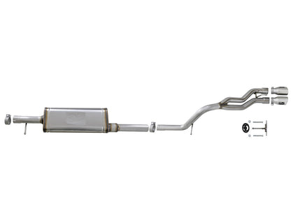 Rebel Series 2-1/2 Inch 409 Stainless Steel Cat-Back Exhaust System w/Polished Tip Jeep Wrangler (JK) 4 Door 07-18 V6-3.6L/3.8L aFe Power-2