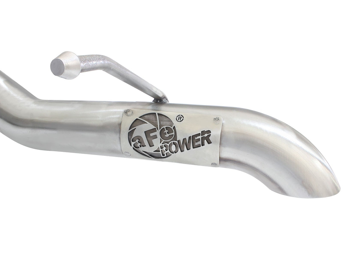 Mach Force-Xp 2-1/2 Inch 409 SS Cat-Back Hi-Tuck Exhaust w/14 Inch muffler Jeep Wrangler (JK) 07-18 V6-3.6L/3.8L aFe Power-2