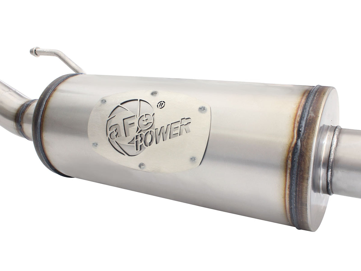 Mach Force-Xp 2-1/2 Inch 409 SS Cat-Back Hi-Tuck Exhaust w/14 Inch muffler Jeep Wrangler (JK) 07-18 V6-3.6L/3.8L aFe Power-3