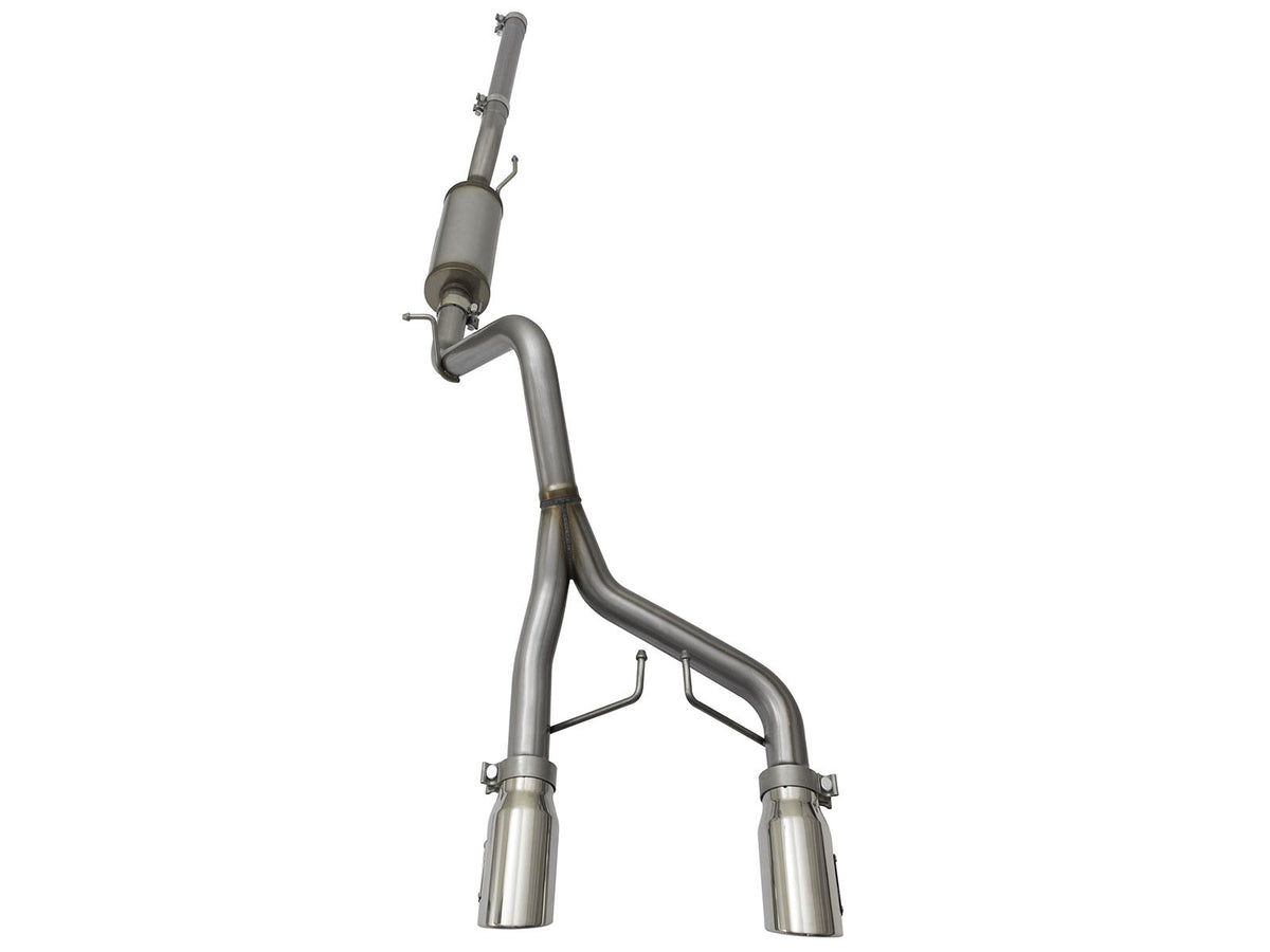 Rebel Series 2-1/2 Inch 409 Stainless Steel Cat-Back Exhaust System w/Polished Tip Jeep Wrangler (JK) 2/4 Door 07-18 V6-3.6L/3.8L aFe Power-1
