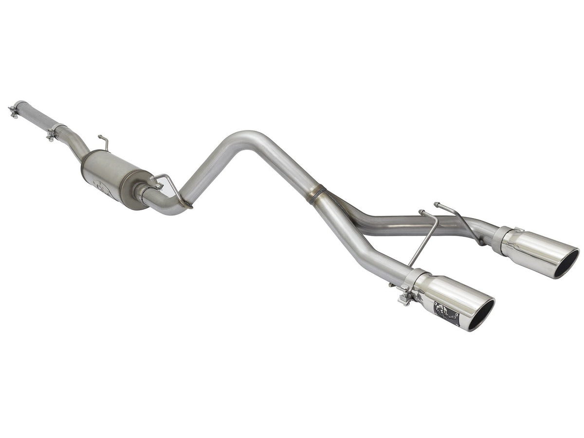 Rebel Series 2-1/2 Inch 409 Stainless Steel Cat-Back Exhaust System w/Polished Tip Jeep Wrangler (JK) 2/4 Door 07-18 V6-3.6L/3.8L aFe Power-2