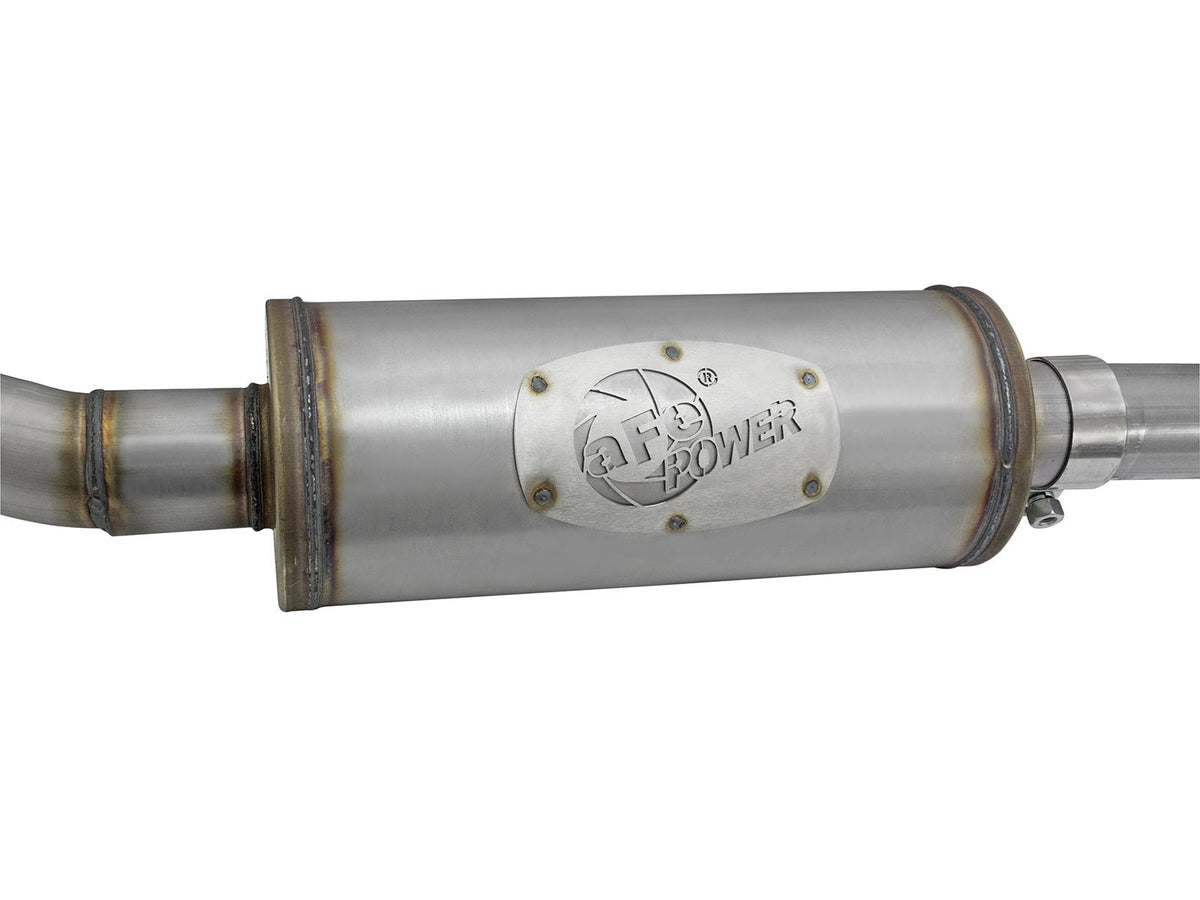Rebel Series 2-1/2 Inch 409 Stainless Steel Cat-Back Exhaust System w/Polished Tip Jeep Wrangler (JK) 2/4 Door 07-18 V6-3.6L/3.8L aFe Power-3