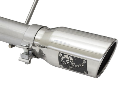 Rebel Series 2-1/2 Inch 409 Stainless Steel Cat-Back Exhaust System w/Polished Tip Jeep Wrangler (JK) 2/4 Door 07-18 V6-3.6L/3.8L aFe Power-4