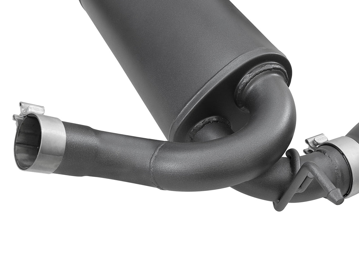 Rebel Series 2-1/2 Inch 409 Stainless Steel Axle-Back Exhaust System w/ Black Tips Jeep Wrangler (JK) 07-18 V6-3.6L/3.8L aFe Power-2