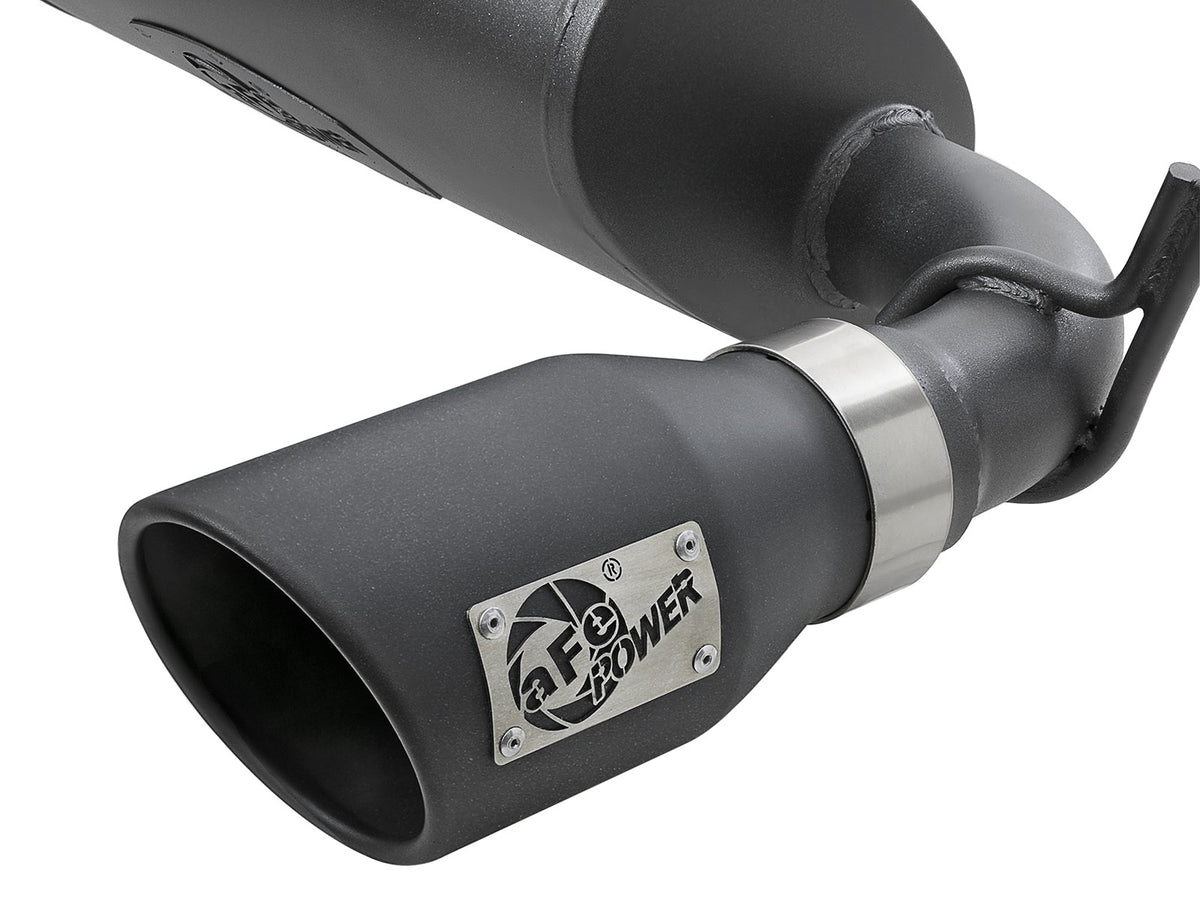 Rebel Series 2-1/2 Inch 409 Stainless Steel Cat-Back Exhaust System w/ Black Tips Jeep Wrangler (JK) 07-18 V6-3.6L/3.8L aFe Power-1